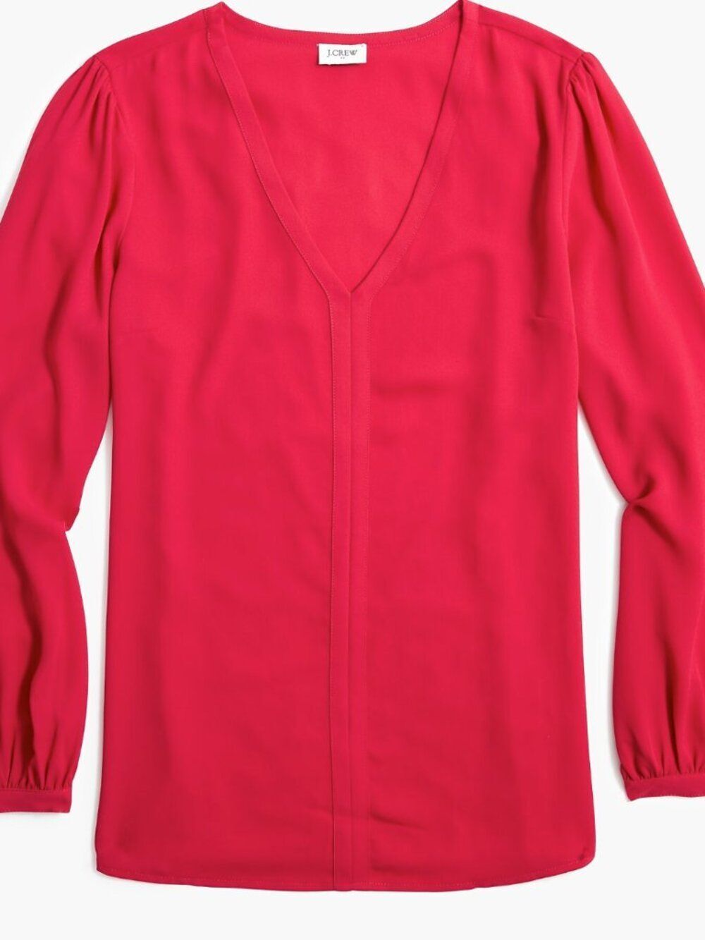 J Crew Factory Printed V-neck Top – Fuchsia Pink - Size M - NWT